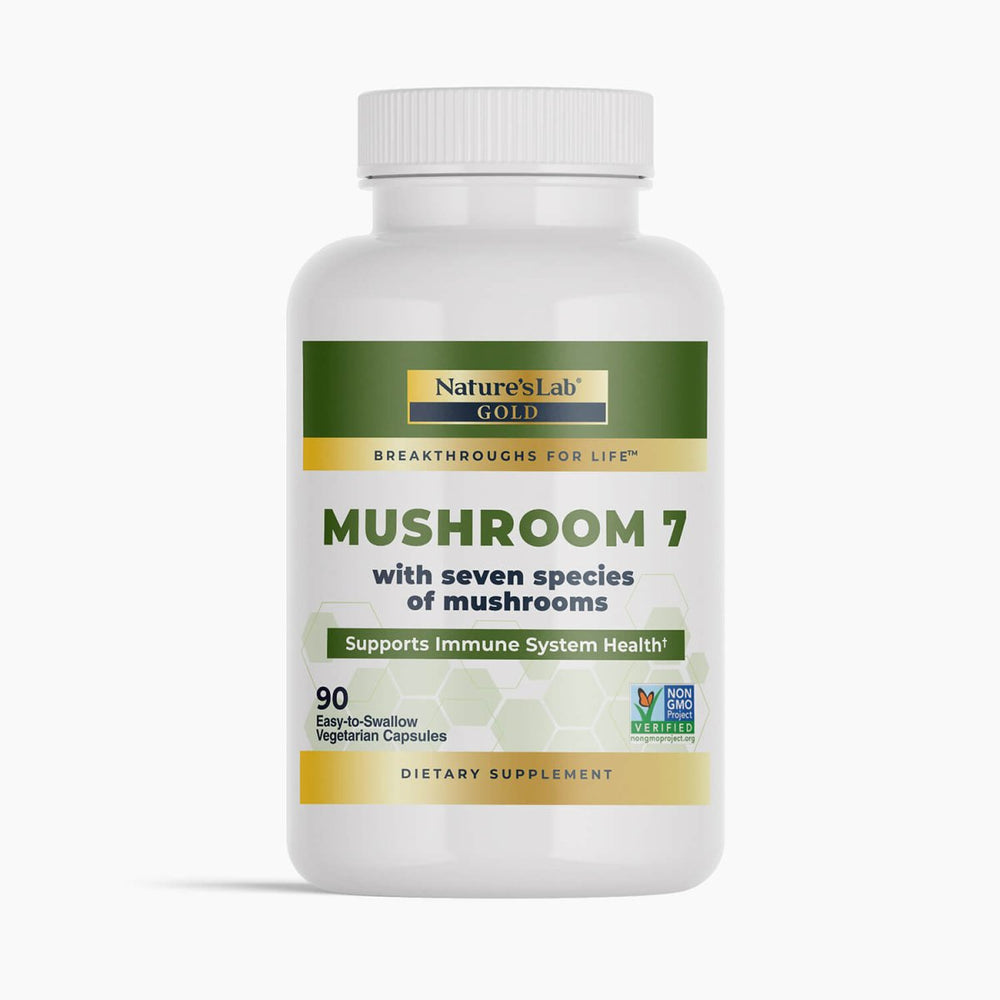 7-Mushroom Blend Supplement, 90 Capsules (Nature's Lab Gold)