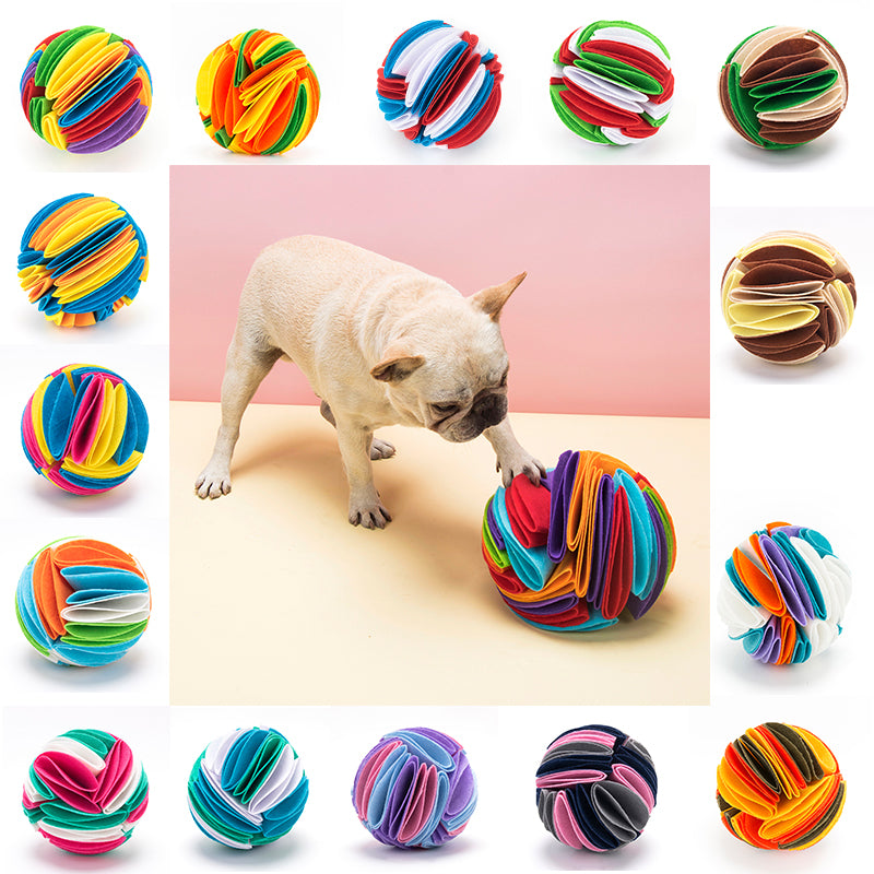 Foldable Dog Snuffle Ball - Sniffing & Treat-Finding Puzzle Toy
