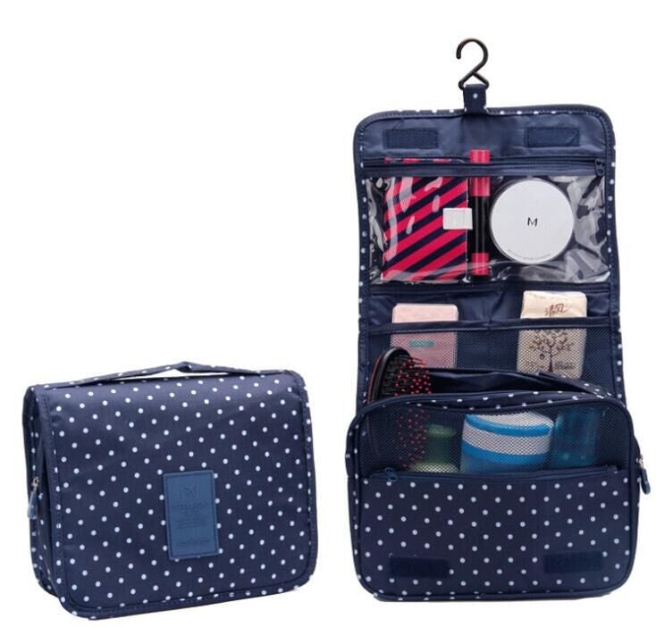 Hanging Toiletry Bag - Foldable Travel Organizer with Hook