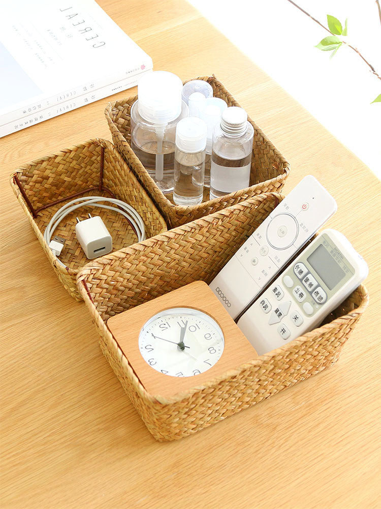 Handwoven Seagrass Storage Basket - Small or Medium