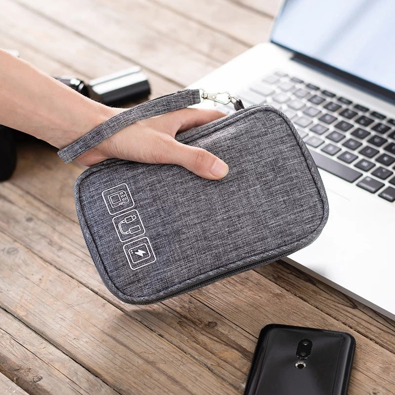Travel Cable Organizer Bag - Zip Pouch for Chargers & Cables
