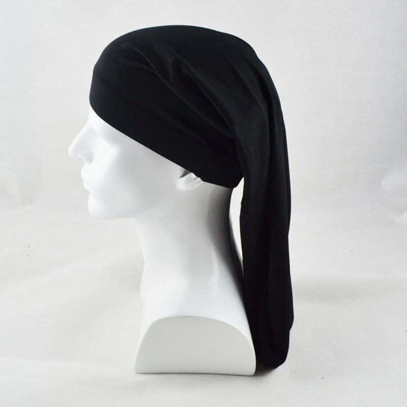 Long-Hair Sleep Cap - Stretch Knit Bonnet for Braids & Locs