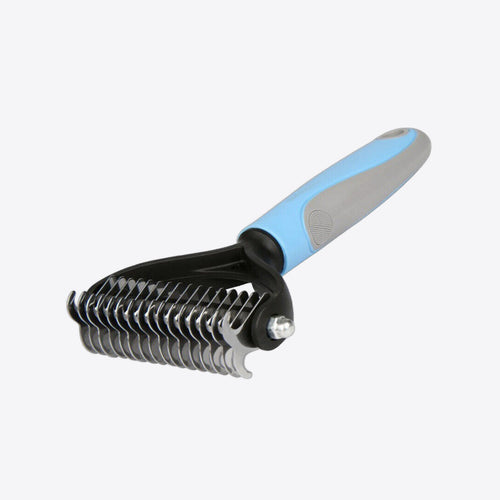 2-in-1 Deshedding & Dematting Rake for Dogs & Cats