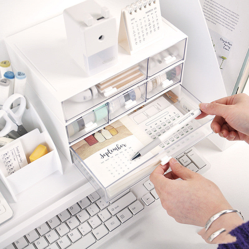 Cosmetic Storage Drawers - Desktop Organizer with 1, 2 or 3 Drawers
