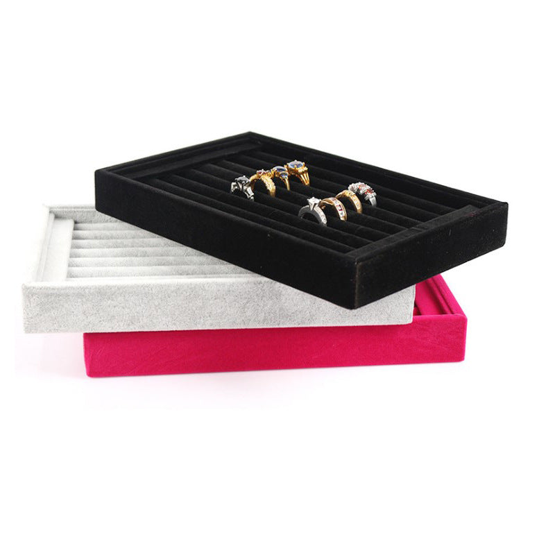 Velvet Ring & Earring Tray - Jewelry Organizer Insert, 23 x 15 cm
