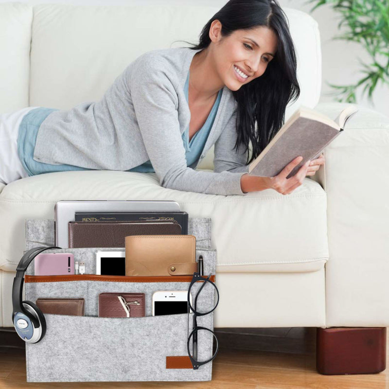Felt Bedside Caddy - Hanging Storage Pocket, 32 x 10 x 25 cm