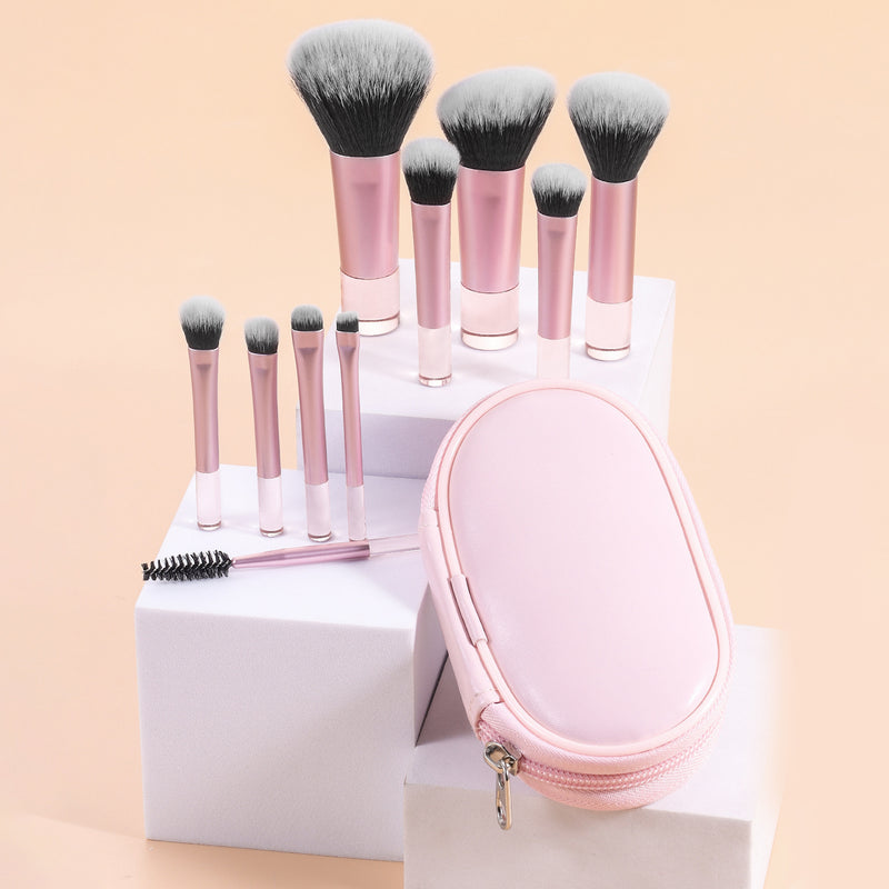Makeup Brush Set, 10 Pieces - with Optional Storage Bag