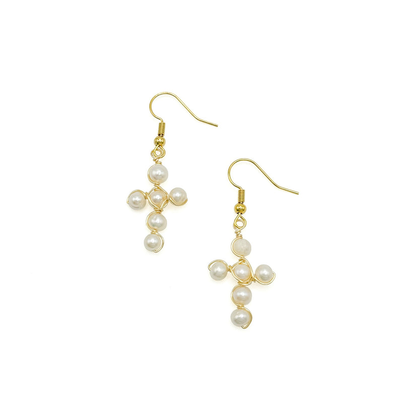 Good News Drop Earrings, Gold