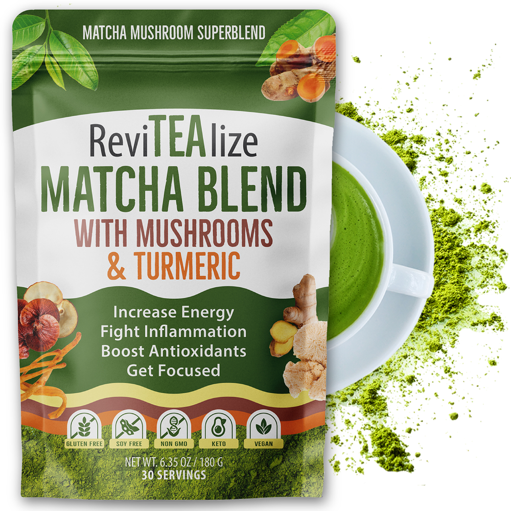 Matcha Mushroom Drink Mix, 30 Servings