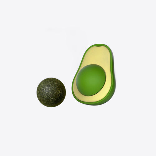 Avocado Catnip Wall Toy for Cats - Stick-On Lick Ball