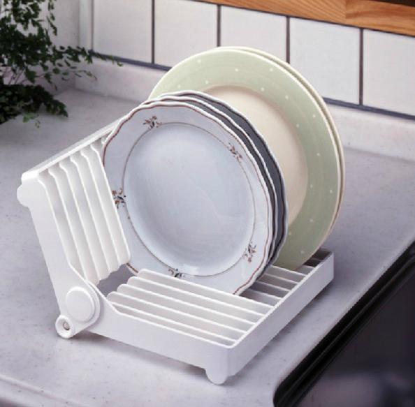Foldable Plate Rack - Cabinet Dish Organizer
