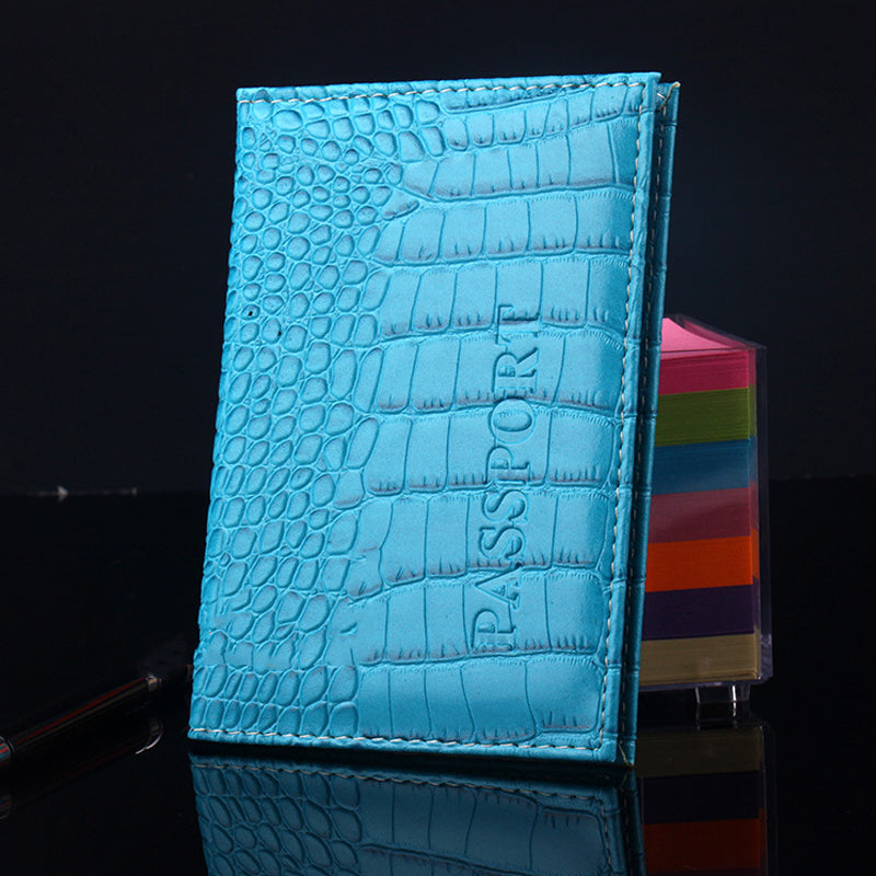 Faux Leather Passport Holder - Slim Cover with Card Slots