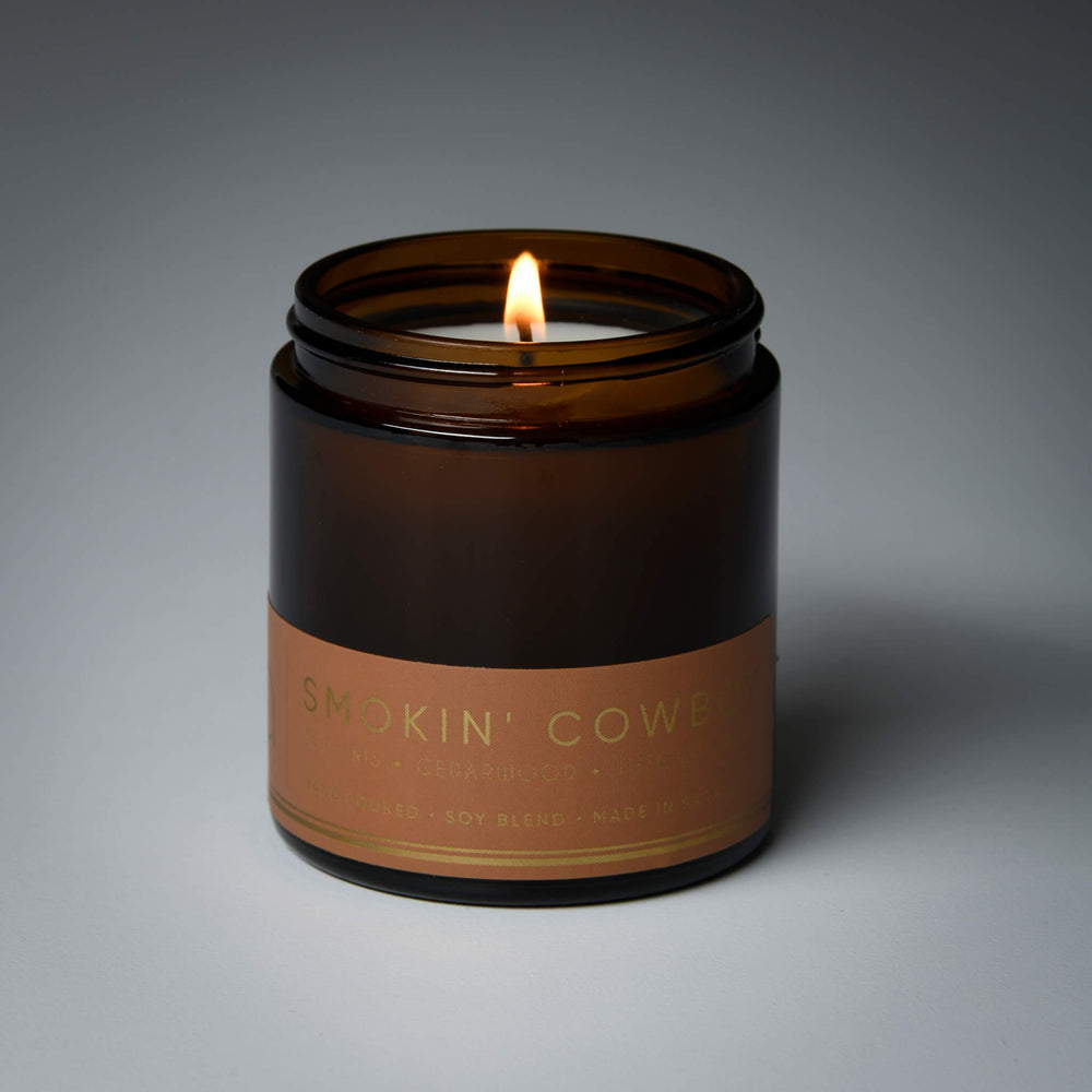 Smokin' Cowboy Soy Blend Candle — Sandalwood, Leather, Iris